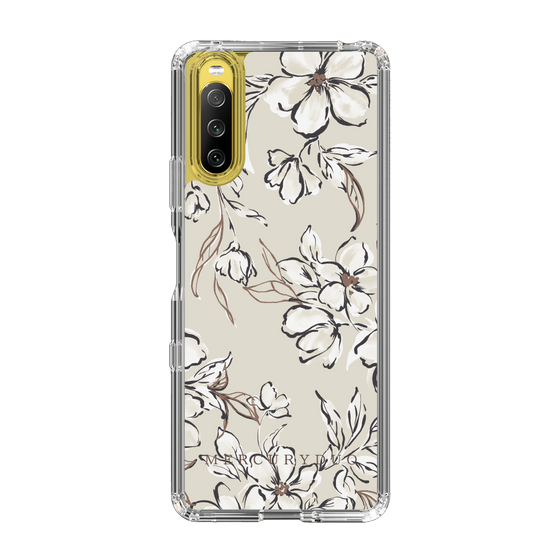 Slim Protection Case［ MERCURYDUO - BotanicalFlower - Beige ］