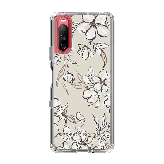 Slim Protection Case［ MERCURYDUO - BotanicalFlower - Beige ］