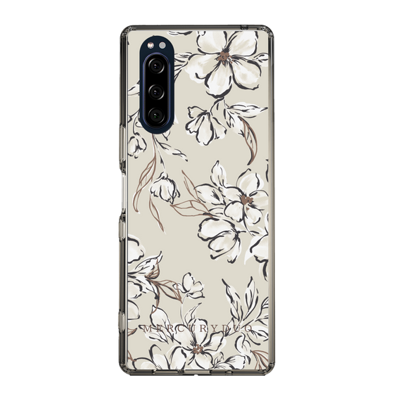 Slim Protection Case［ MERCURYDUO - BotanicalFlower - Beige ］