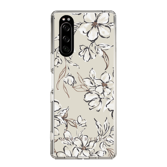 Slim Protection Case［ MERCURYDUO - BotanicalFlower - Beige ］
