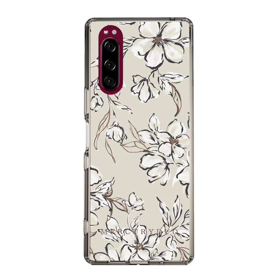 Slim Protection Case［ MERCURYDUO - BotanicalFlower - Beige ］
