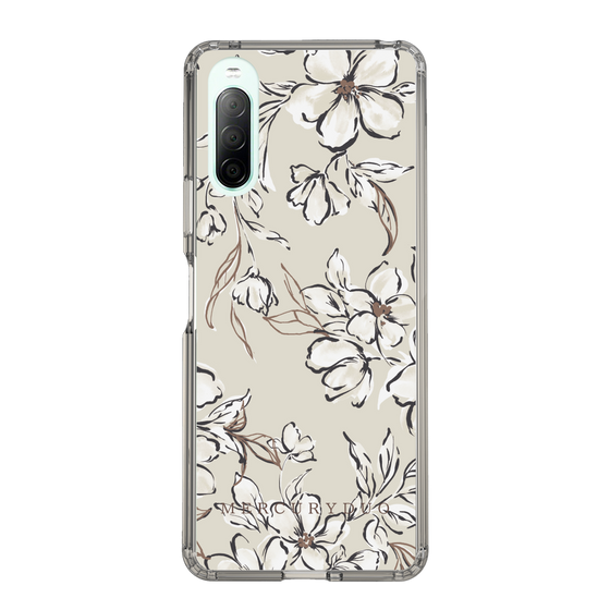 Slim Protection Case［ MERCURYDUO - BotanicalFlower - Beige ］