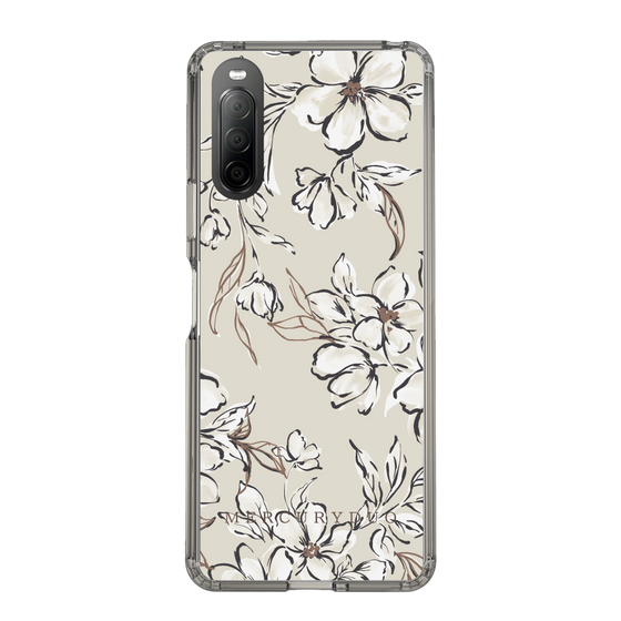 Slim Protection Case［ MERCURYDUO - BotanicalFlower - Beige ］