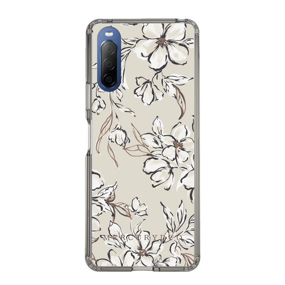 Slim Protection Case［ MERCURYDUO - BotanicalFlower - Beige ］