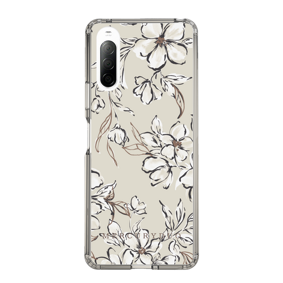 Slim Protection Case［ MERCURYDUO - BotanicalFlower - Beige ］