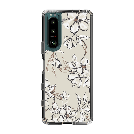 Slim Protection Case［ MERCURYDUO - BotanicalFlower - Beige ］