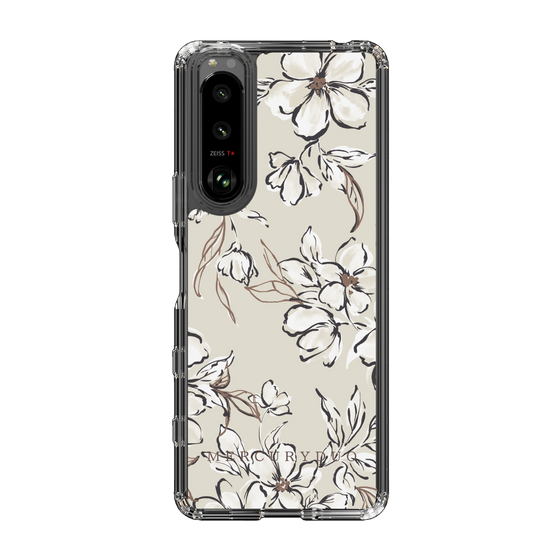 Slim Protection Case［ MERCURYDUO - BotanicalFlower - Beige ］