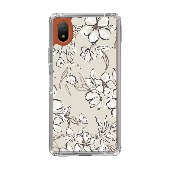 Slim Protection Case［ MERCURYDUO - BotanicalFlower - Beige ］