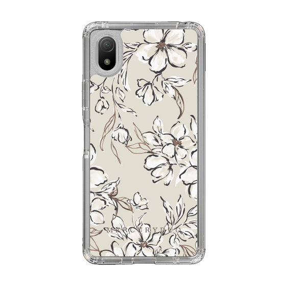 Slim Protection Case［ MERCURYDUO - BotanicalFlower - Beige ］