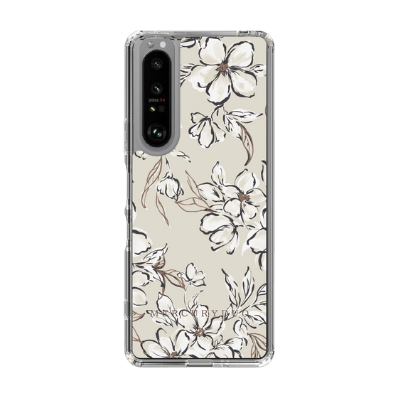 Slim Protection Case［ MERCURYDUO - BotanicalFlower - Beige ］