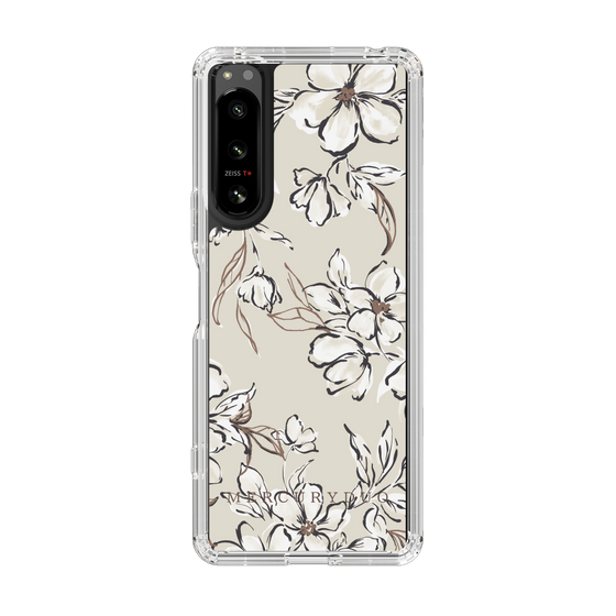Slim Protection Case［ MERCURYDUO - BotanicalFlower - Beige ］