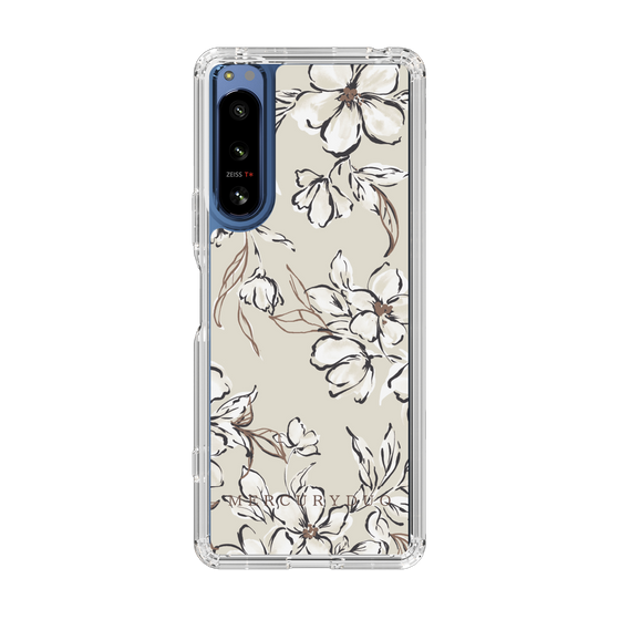 Slim Protection Case［ MERCURYDUO - BotanicalFlower - Beige ］