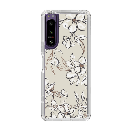 Slim Protection Case［ MERCURYDUO - BotanicalFlower - Beige ］