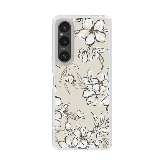 Slim Protection Case［ MERCURYDUO - BotanicalFlower - Beige ］
