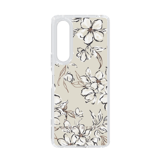 Slim Protection Case［ MERCURYDUO - BotanicalFlower - Beige ］
