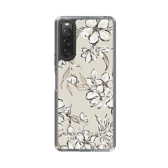 Slim Protection Case［ MERCURYDUO - BotanicalFlower - Beige ］