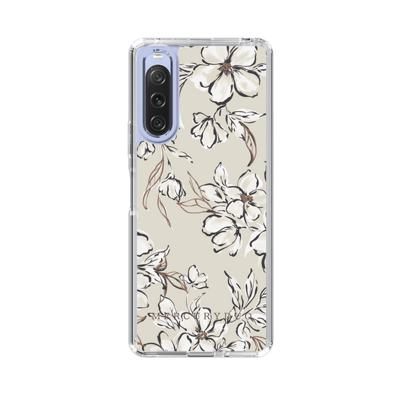 Slim Protection Case［ MERCURYDUO - BotanicalFlower - Beige ］