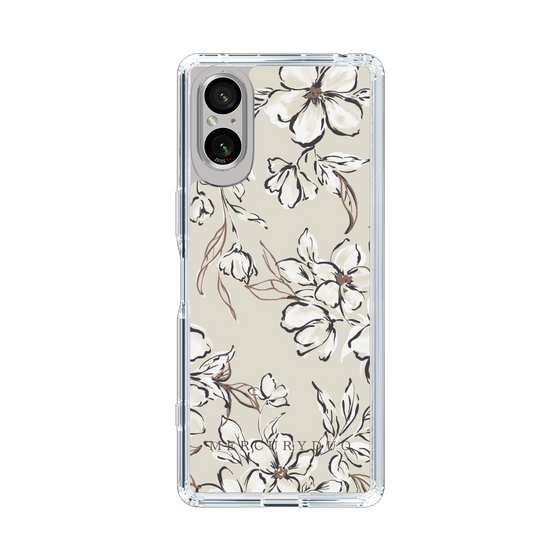 Slim Protection Case［ MERCURYDUO - BotanicalFlower - Beige ］
