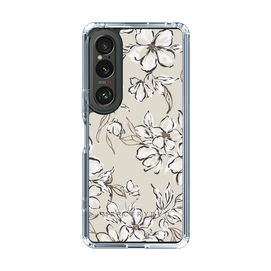 Slim Protection Case［ MERCURYDUO - BotanicalFlower - Beige ］