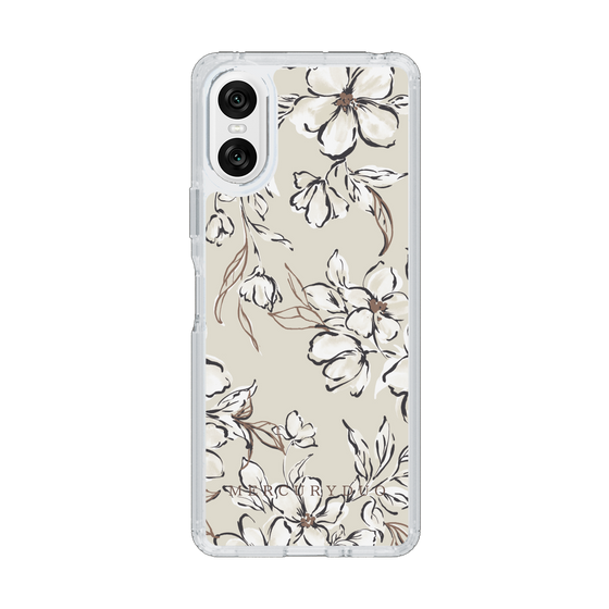 Slim Protection Case［ MERCURYDUO - BotanicalFlower - Beige ］
