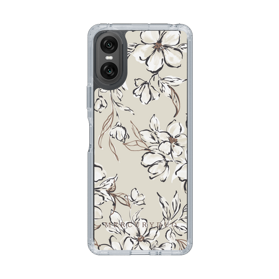 Slim Protection Case［ MERCURYDUO - BotanicalFlower - Beige ］
