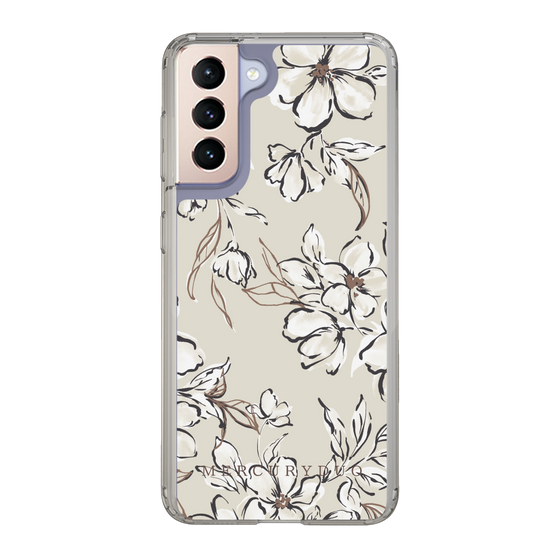 Slim Protection Case［ MERCURYDUO - BotanicalFlower - Beige ］