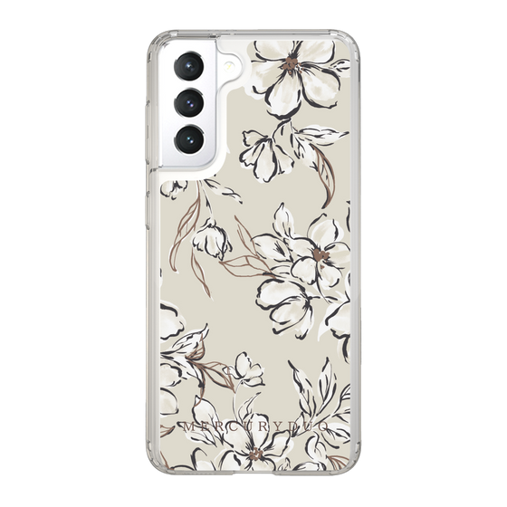 Slim Protection Case［ MERCURYDUO - BotanicalFlower - Beige ］