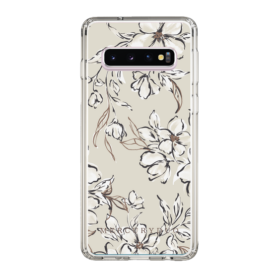 Slim Protection Case［ MERCURYDUO - BotanicalFlower - Beige ］