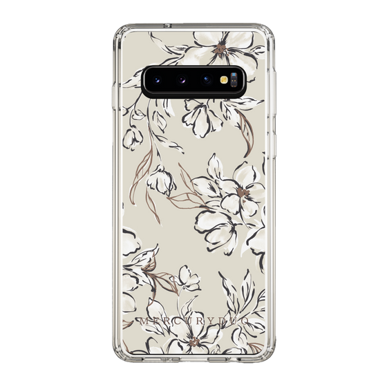 Slim Protection Case［ MERCURYDUO - BotanicalFlower - Beige ］