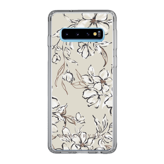 Slim Protection Case［ MERCURYDUO - BotanicalFlower - Beige ］