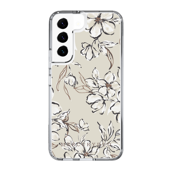 Slim Protection Case［ MERCURYDUO - BotanicalFlower - Beige ］