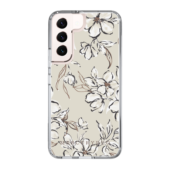 Slim Protection Case［ MERCURYDUO - BotanicalFlower - Beige ］
