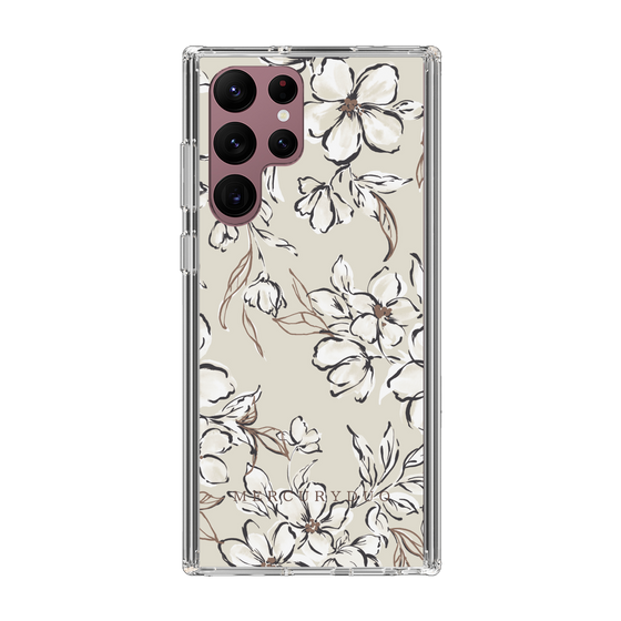 Slim Protection Case［ MERCURYDUO - BotanicalFlower - Beige ］