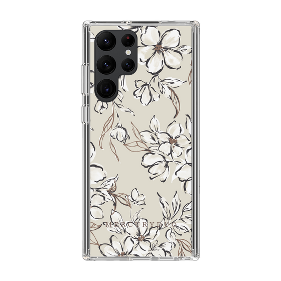 Slim Protection Case［ MERCURYDUO - BotanicalFlower - Beige ］