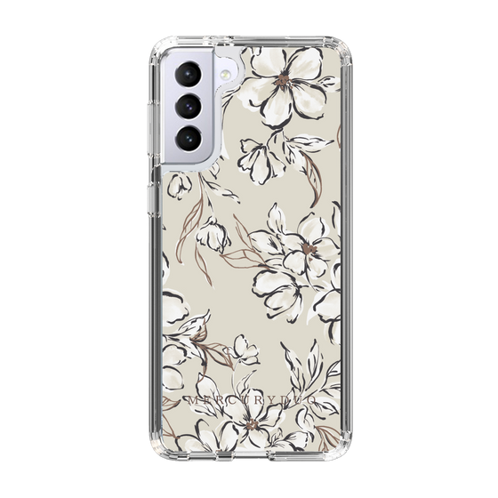 Slim Protection Case［ MERCURYDUO - BotanicalFlower - Beige ］