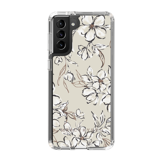 Slim Protection Case［ MERCURYDUO - BotanicalFlower - Beige ］