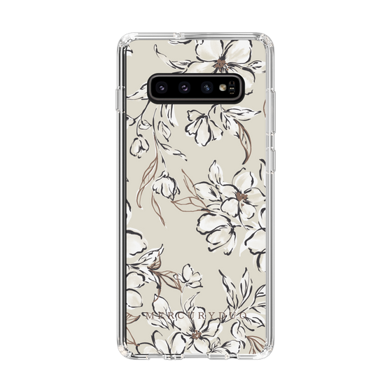 Slim Protection Case［ MERCURYDUO - BotanicalFlower - Beige ］