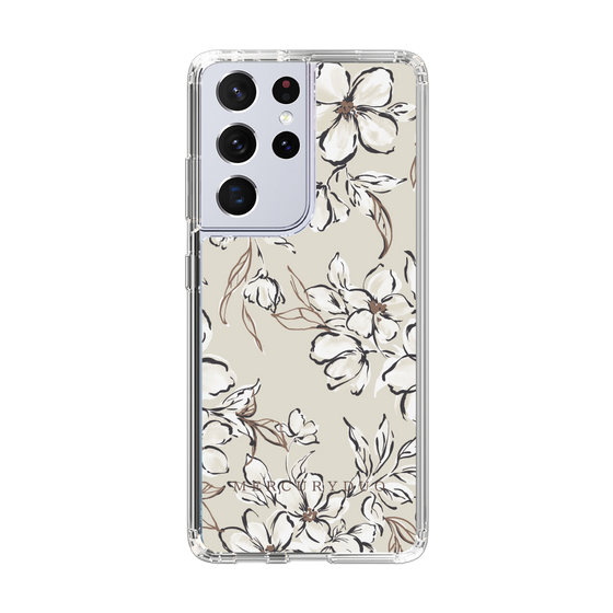 Slim Protection Case［ MERCURYDUO - BotanicalFlower - Beige ］