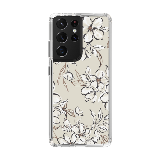Slim Protection Case［ MERCURYDUO - BotanicalFlower - Beige ］