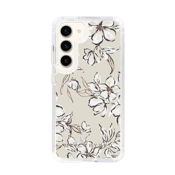 Slim Protection Case［ MERCURYDUO - BotanicalFlower - Beige ］