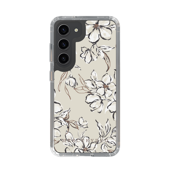 Slim Protection Case［ MERCURYDUO - BotanicalFlower - Beige ］