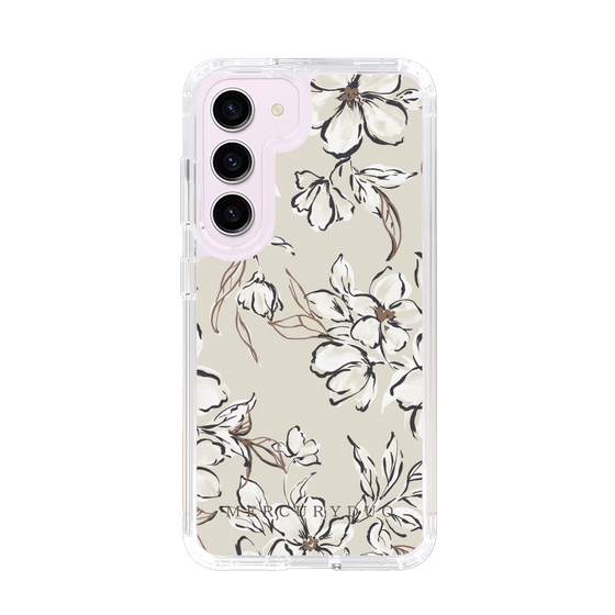Slim Protection Case［ MERCURYDUO - BotanicalFlower - Beige ］