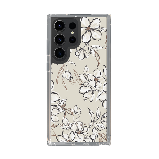 Slim Protection Case［ MERCURYDUO - BotanicalFlower - Beige ］