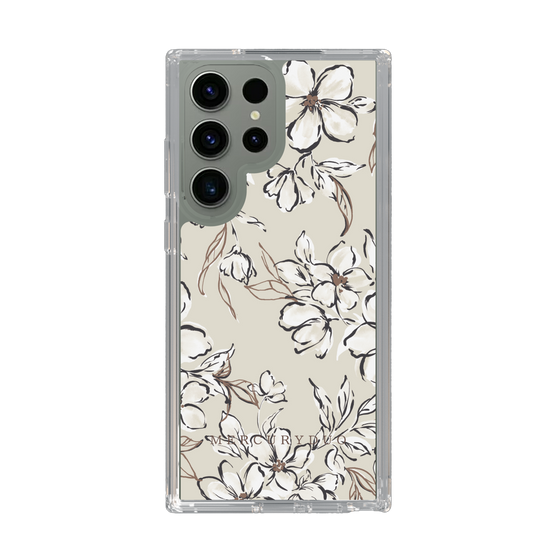 Slim Protection Case［ MERCURYDUO - BotanicalFlower - Beige ］