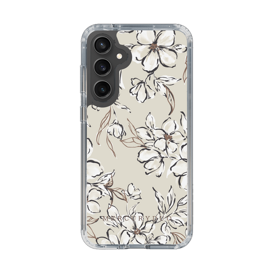 Slim Protection Case［ MERCURYDUO - BotanicalFlower - Beige ］