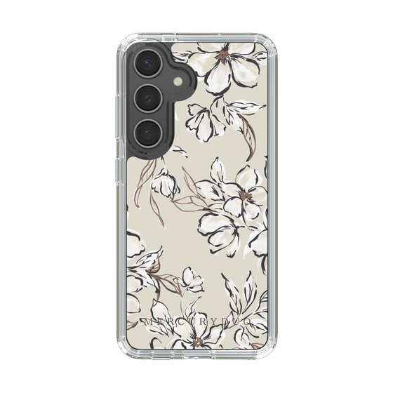 Slim Protection Case［ MERCURYDUO - BotanicalFlower - Beige ］