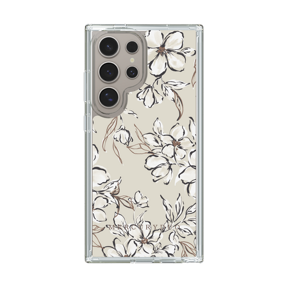 Slim Protection Case［ MERCURYDUO - BotanicalFlower - Beige ］