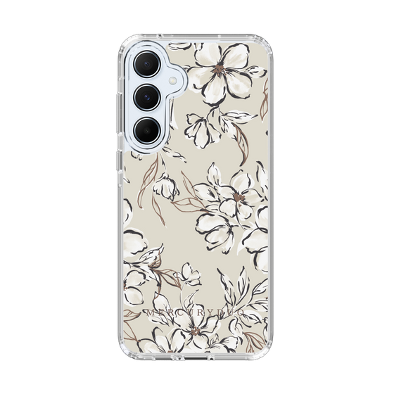 Slim Protection Case［ MERCURYDUO - BotanicalFlower - Beige ］