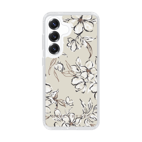 Slim Protection Case［ MERCURYDUO - BotanicalFlower - Beige ］