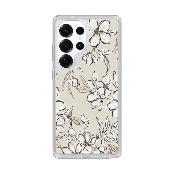 Slim Protection Case［ MERCURYDUO - BotanicalFlower - Beige ］